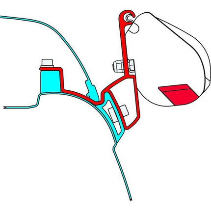 Fiamma Adapter Bracket Kit for VW T5/T6 California - Letang Auto Electrical Vehicle Parts