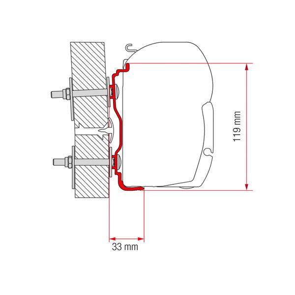 Fiamma Adapter Hymer 2016 350 - Letang Auto Electrical Vehicle Parts