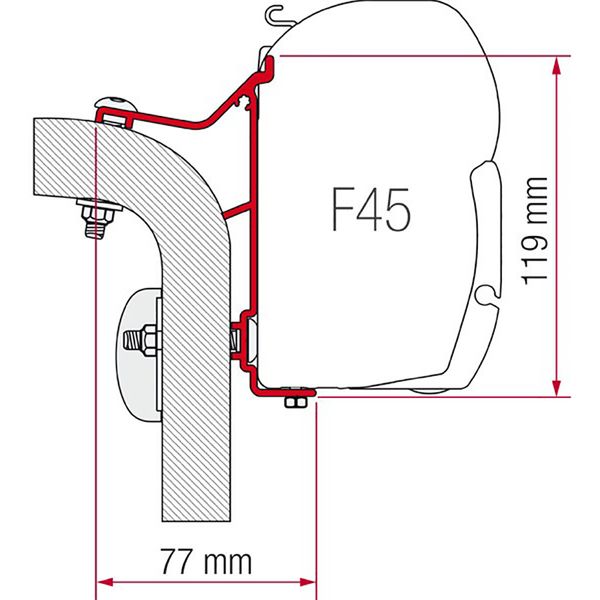 Fiamma Adapter Hymer B Klasse 4.0m - Letang Auto Electrical Vehicle Parts