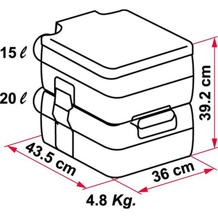 Fiamma Bi-Pot 39 Toilet - Letang Auto Electrical Vehicle Parts