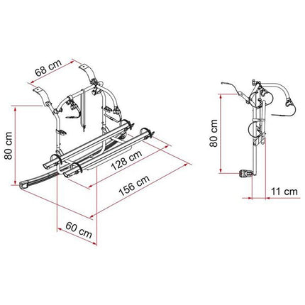 Fiamma Carry-Bike Custom Nugget/Plus Highroof Deep Black (02096-07A) - Letang Auto Electrical Vehicle Parts