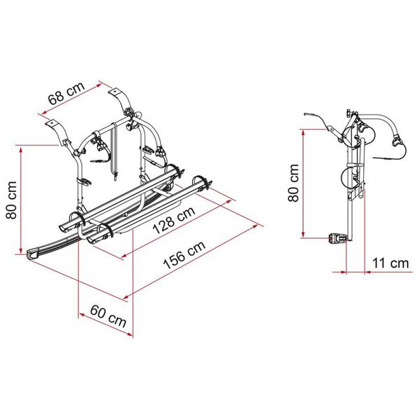 Fiamma Carry-Bike Custom Nugget/Plus Highroof Deep Black (02096-07A) - Letang Auto Electrical Vehicle Parts