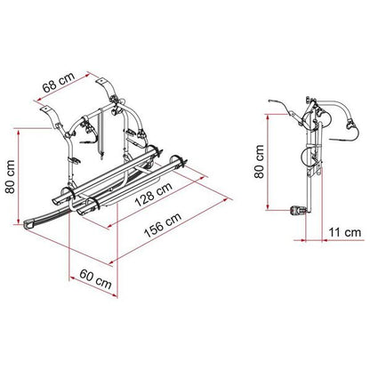 Fiamma Carry-Bike Custom Nugget/Plus Highroof Deep Black (02096-07A) - Letang Auto Electrical Vehicle Parts
