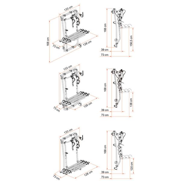 Fiamma Carry-Bike Frame Crafter 3 Bikes Aluminium - Letang Auto Electrical Vehicle Parts