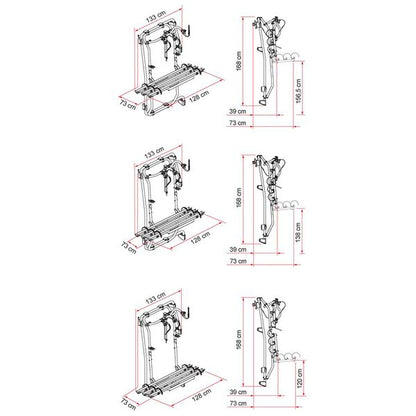 Fiamma Carry-Bike Frame Sprinter 3 Bikes Deep Black - Letang Auto Electrical Vehicle Parts