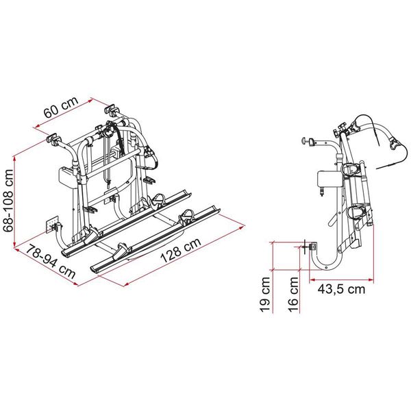 Fiamma Carry-Bike Lift 77 (02096-43-) - Letang Auto Electrical Vehicle Parts