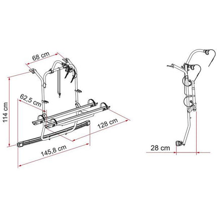 Fiamma Carry-Bike PSA Deep Black (02096-28A) - Letang Auto Electrical Vehicle Parts