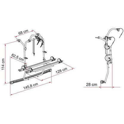 Fiamma Carry-Bike PSA Deep Black (02096-28A) - Letang Auto Electrical Vehicle Parts