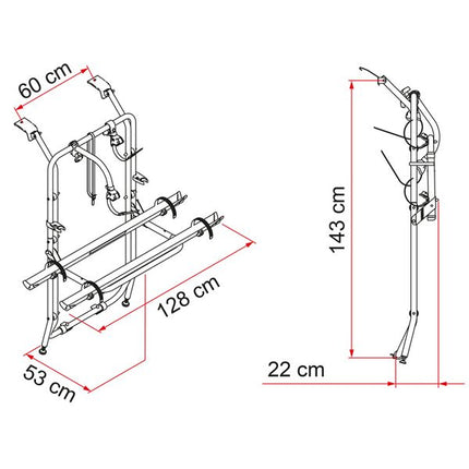 Fiamma Carry-Bike Vivaro / Trafic - Letang Auto Electrical Vehicle Parts