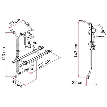 Fiamma Carry-Bike Vivaro/Trafic/Talento (02096-72-) - Letang Auto Electrical Vehicle Parts