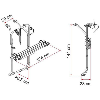 Fiamma Carry-Bike VW T5 D / T6 D Rack Deep Black (02096-79A) - Letang Auto Electrical Vehicle Parts