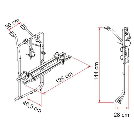 Fiamma Carry-Bike VW T5 / T6D Rack Deep Black - Letang Auto Electrical Vehicle Parts