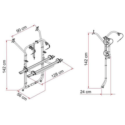 Fiamma Carry-Bike VW T6 Aluminium (02096-20-) - Letang Auto Electrical Vehicle Parts