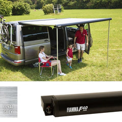 Fiamma Deep Black F40 Van 270 Royal Grey Fabric - Letang Auto Electrical Vehicle Parts