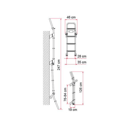 Fiamma Deluxe 8 Folding Ladder - Letang Auto Electrical Vehicle Parts