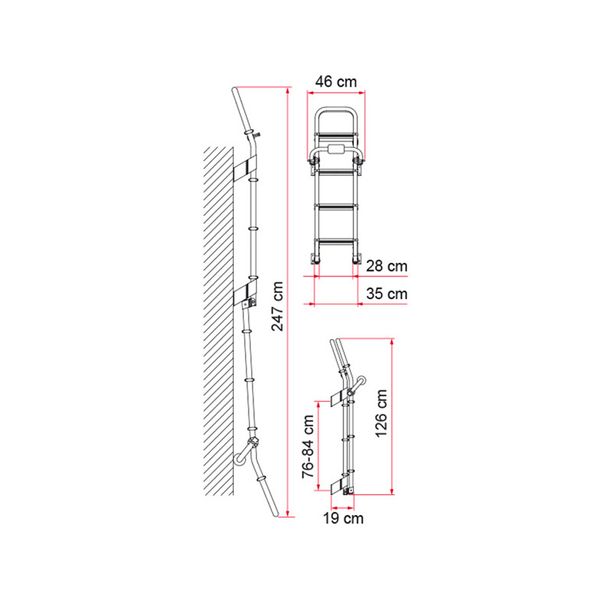 Fiamma Deluxe 8 Folding Ladder - Letang Auto Electrical Vehicle Parts