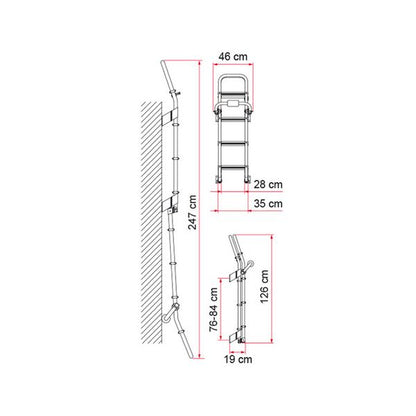 Fiamma Deluxe 8 Folding Ladder - Letang Auto Electrical Vehicle Parts