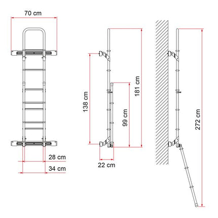 Fiamma Deluxe Sprinter Ladder - Letang Auto Electrical Vehicle Parts