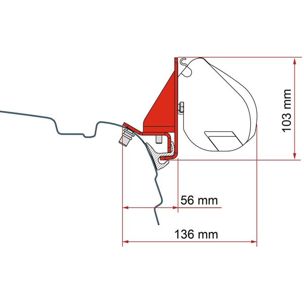 Fiamma F35 Kit VW T5/T6 Combi Rail Bracket Brandrup (98655Z154) - Letang Auto Electrical Vehicle Parts