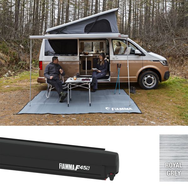 Fiamma F45s 260 Awning for VW T5/T6 & Transporter (RHD, Grey, Black) - Letang Auto Electrical Vehicle Parts