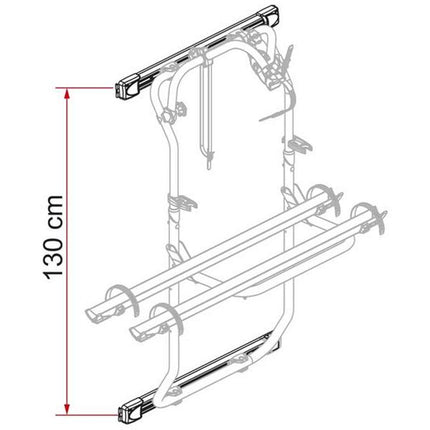Fiamma Kit Bars Ducato >06 For Carry-Bike DJ Deep Black (08754-01A) - Letang Auto Electrical Vehicle Parts