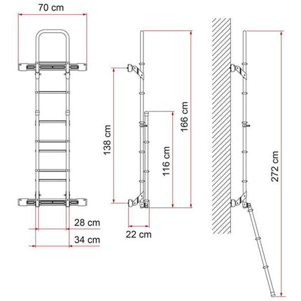 Fiamma Kit Bars for Deluxe DJ Ladder on VW Crafter >17 (08772-01-) - Letang Auto Electrical Vehicle Parts