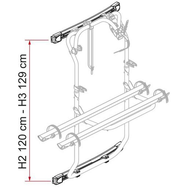 Fiamma Kit Bars Transit >14 For Carry-Bike DJ Deep Black (08754-04A) - Letang Auto Electrical Vehicle Parts