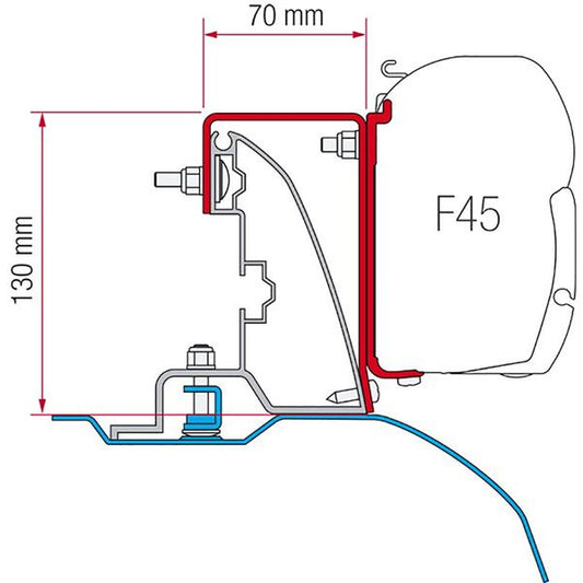 Fiamma Kit for Ducato H2 Roof Rail - Letang Auto Electrical Vehicle Parts