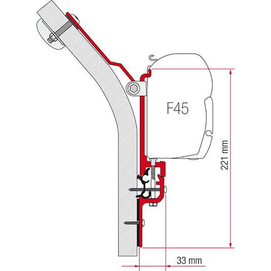 Fiamma Kit for Eriba Touring (3x 8cm Brackets) - Letang Auto Electrical Vehicle Parts