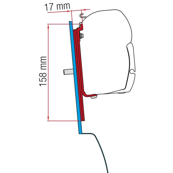 Fiamma Kit for Ford Custom Nugget (2x 12cm Brackets) - Letang Auto Electrical Vehicle Parts