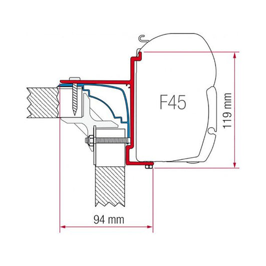 Fiamma Kit for Laika Ecovip Burstr Hobby - Letang Auto Electrical Vehicle Parts