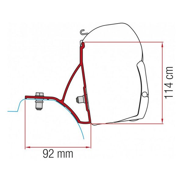 Fiamma Kit for Renault Trafic 2015 (2x 16cm Brackets) - Letang Auto Electrical Vehicle Parts