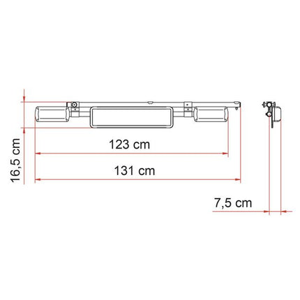 Fiamma Licence Plate Carrier - Deep Black (06146C01A) - Letang Auto Electrical Vehicle Parts