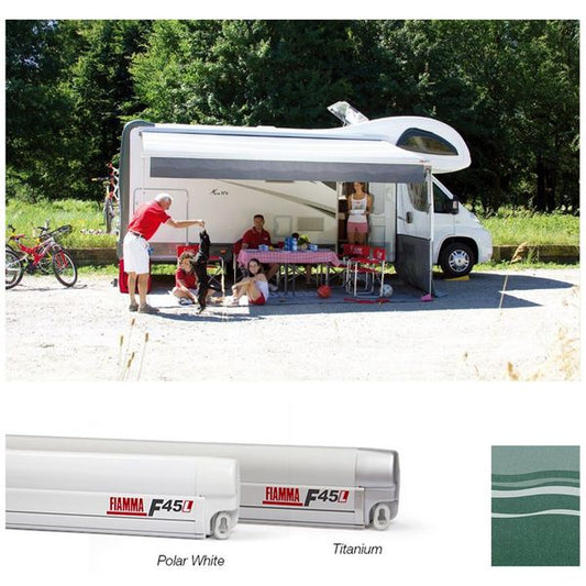 Fiamma Polar White F45L 500 Awning Evergreen Fabric - Letang Auto Electrical Vehicle Parts