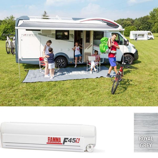 Fiamma Polar White F45S 230 Awning Royal Grey Fabric - Letang Auto Electrical Vehicle Parts