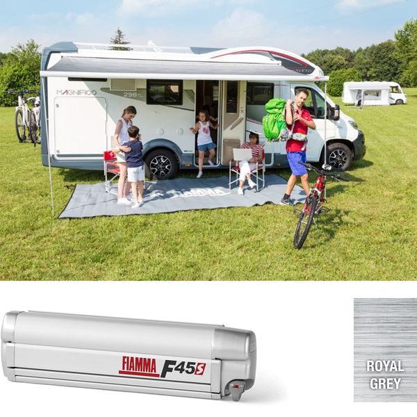 Fiamma Polar White F45S 425 Awning Royal Grey Fabric - Letang Auto Electrical Vehicle Parts