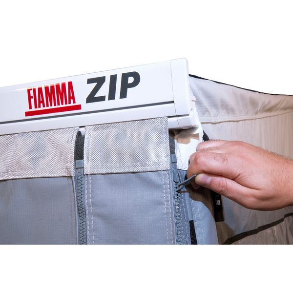 Fiamma Polar White Zip Top 400 Royal Grey Fabric - Letang Auto Electrical Vehicle Parts