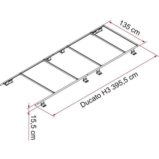 Fiamma Roof Rail Ducato H3 - Letang Auto Electrical Vehicle Parts