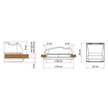 Fiamma Rooflight Vent 28 F Crystal - Letang Auto Electrical Vehicle Parts