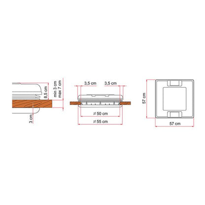 Fiamma Rooflight Vent 50 Crystal - Letang Auto Electrical Vehicle Parts