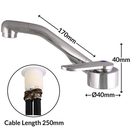 Florenz Chrome 90 Degree Turn Mixer Tap - Letang Auto Electrical Vehicle Parts
