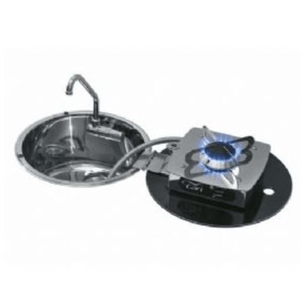 Foldy - Round Sink, Single Burner Unit - Letang Auto Electrical Vehicle Parts