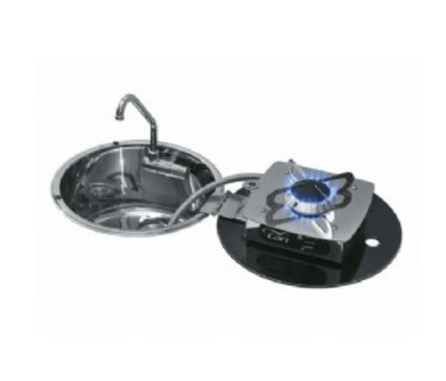 Foldy - Round Sink, Single Burner Unit - Letang Auto Electrical Vehicle Parts