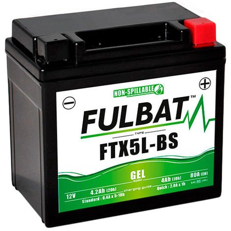 FULBAT FTX5L-BS-GEL Motorcycle Battery 12V 4AH Sealed - Letang Auto Electrical Vehicle Parts
