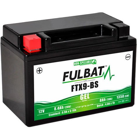 Fulbat FTX9-BS-GEL Motorcycle battery 12V 8Ah Sealed - Letang Auto Electrical Vehicle Parts