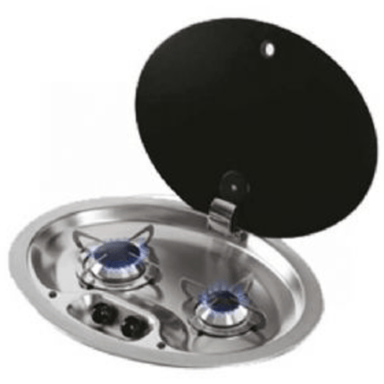 Hoodiny Oval 2 Burner hob C/W Glass lid - Letang Auto Electrical Vehicle Parts