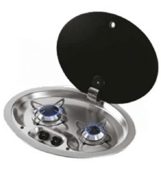 Hoodiny Oval 2 Burner hob C/W Glass lid - Letang Auto Electrical Vehicle Parts