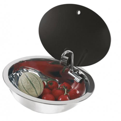 LR1450 Oval Sink C/W Glass lid and Cold Tap - Letang Auto Electrical Vehicle Parts
