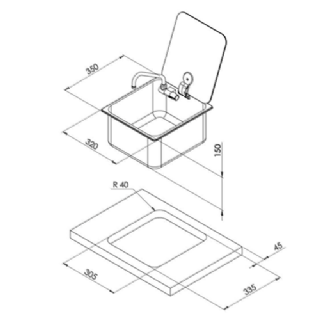 LR1760 Rectangular Sink C/W Glass Lid - Letang Auto Electrical Vehicle Parts