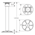 Redwood 27" Table Leg and Base System Various colours Black or silver - Letang Auto Electrical Vehicle Parts